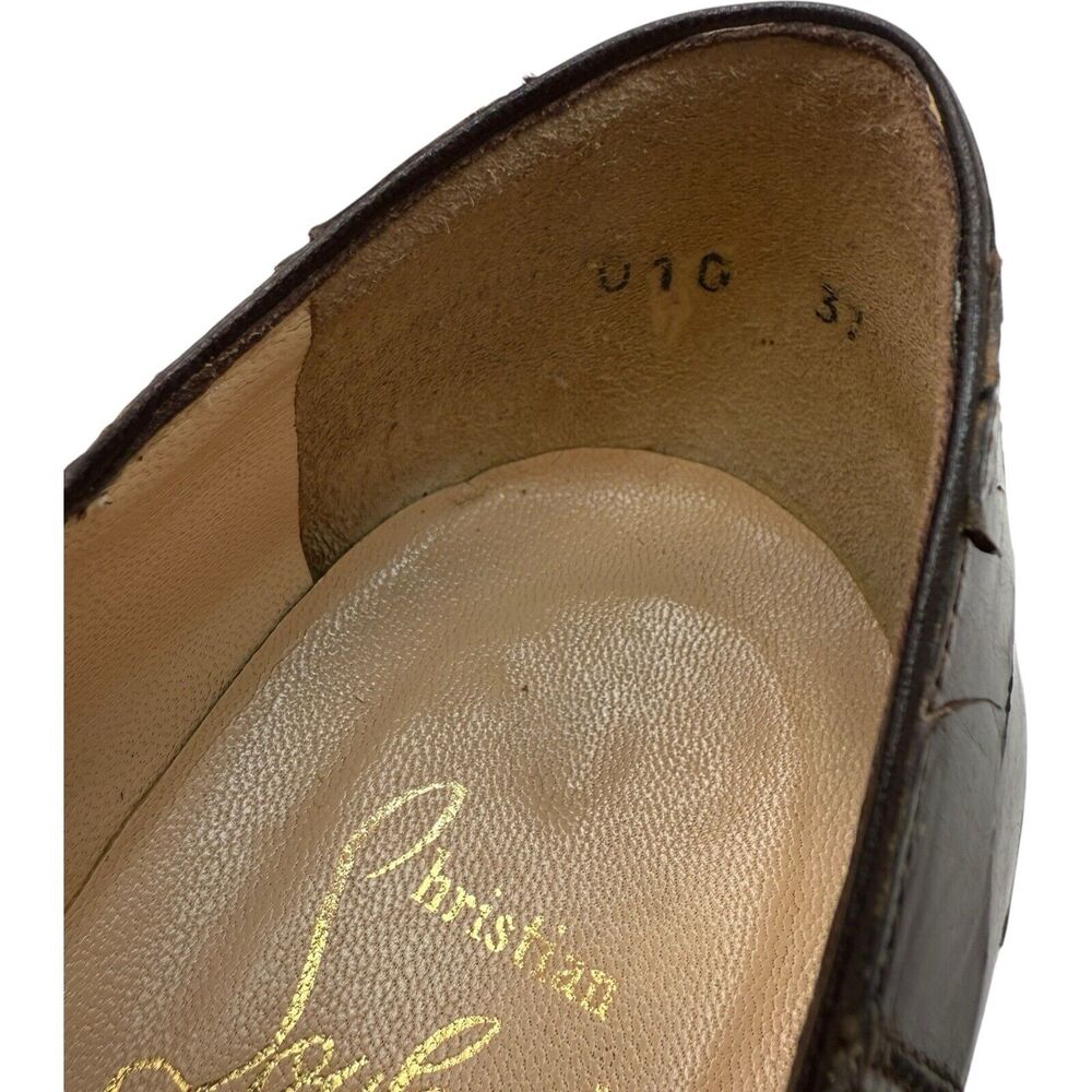 Christian Louboutin Simple Pump Ostrich Leg Leather Size 37 - Picture 15 of 15